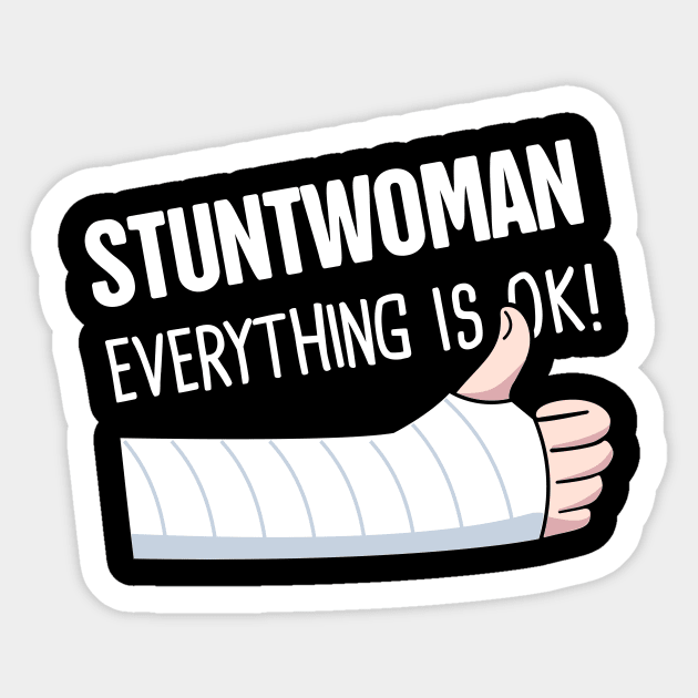 Stuntwoman Fractured Broken Hand Get Well Gift Sticker by MeatMan